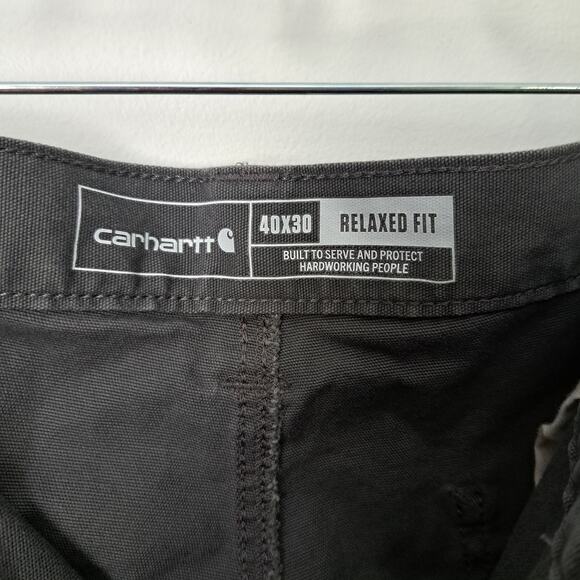 Carhartt Rugged Flex Relaxed Fit Canvas Work Pants Gray Men's 40x30 - Picture 6 of 9